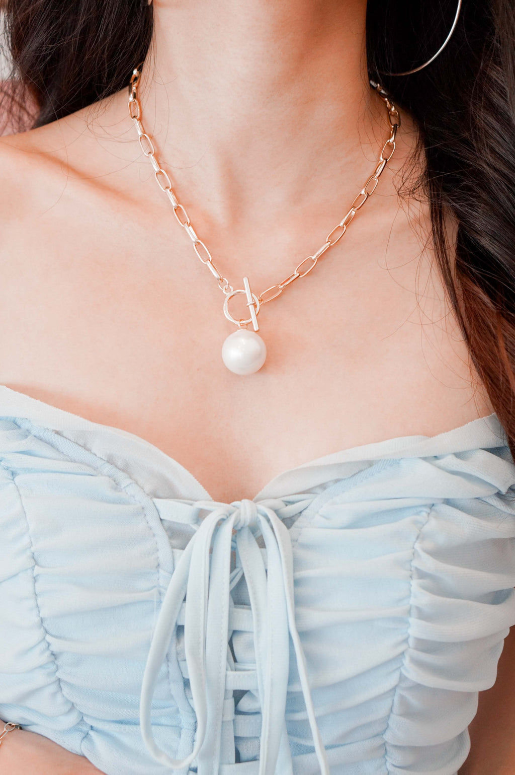 All White Pearl Necklace