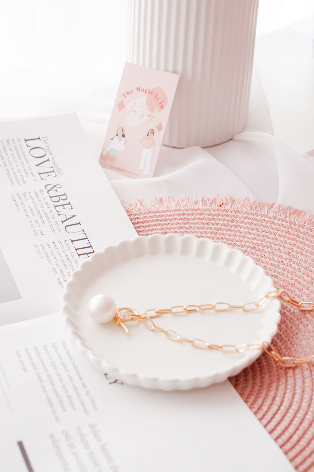 All White Pearl Necklace