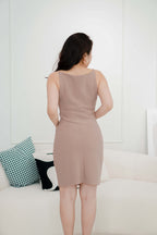 Zeron Bodycon Dress in Khaki