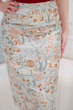 Chuan Embroidery Floral Midi Skirt