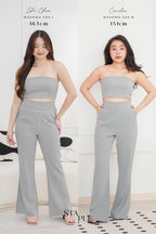 [+10cm] The Staple Pants by Bash in Moon Grey