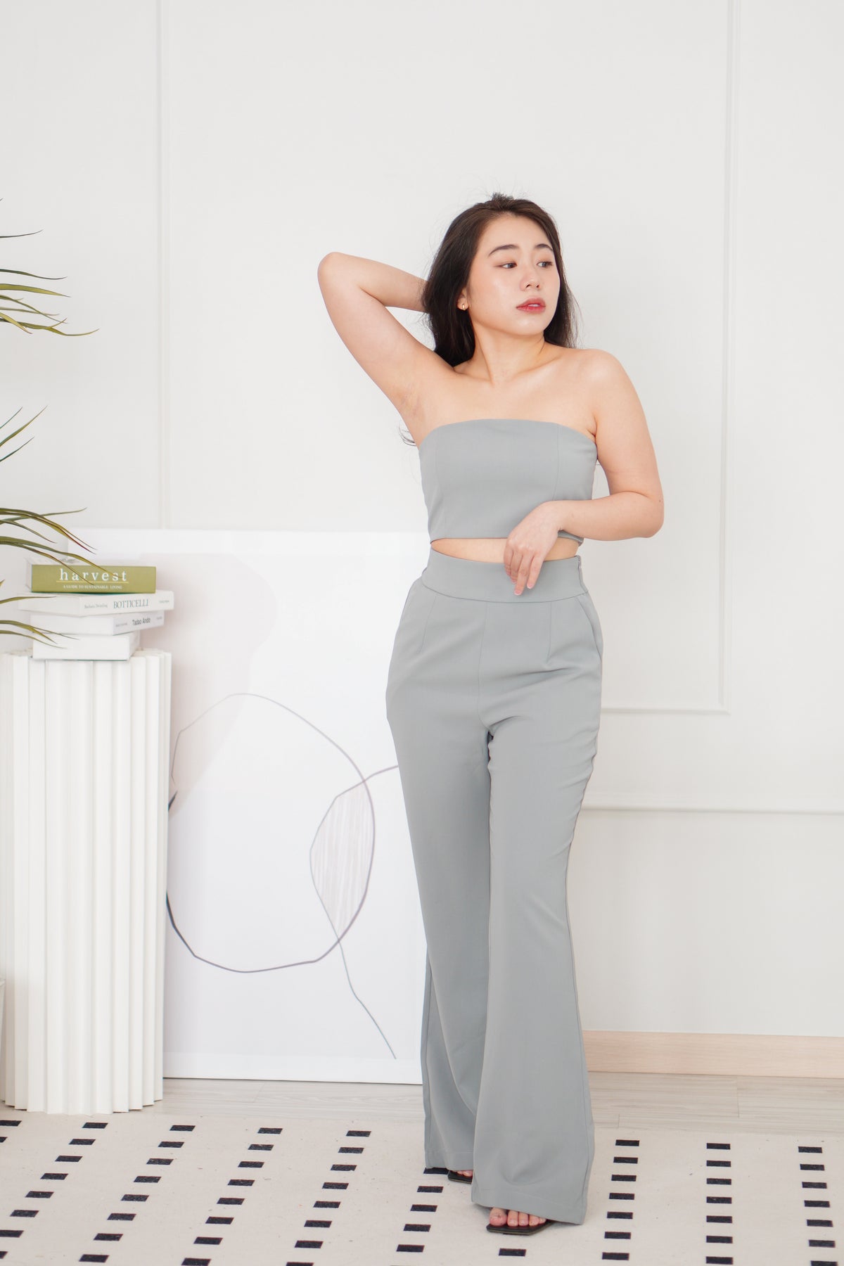 [+10cm] The Staple Pants by Bash in Moon Grey