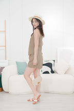 (BACKORDER) Canvas Sandals in Brown