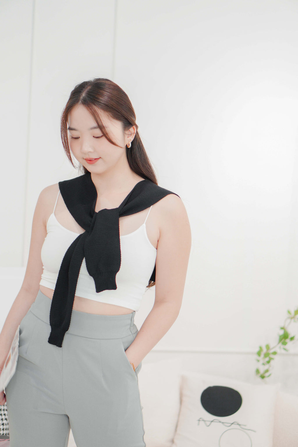 Knit Throwover in Black