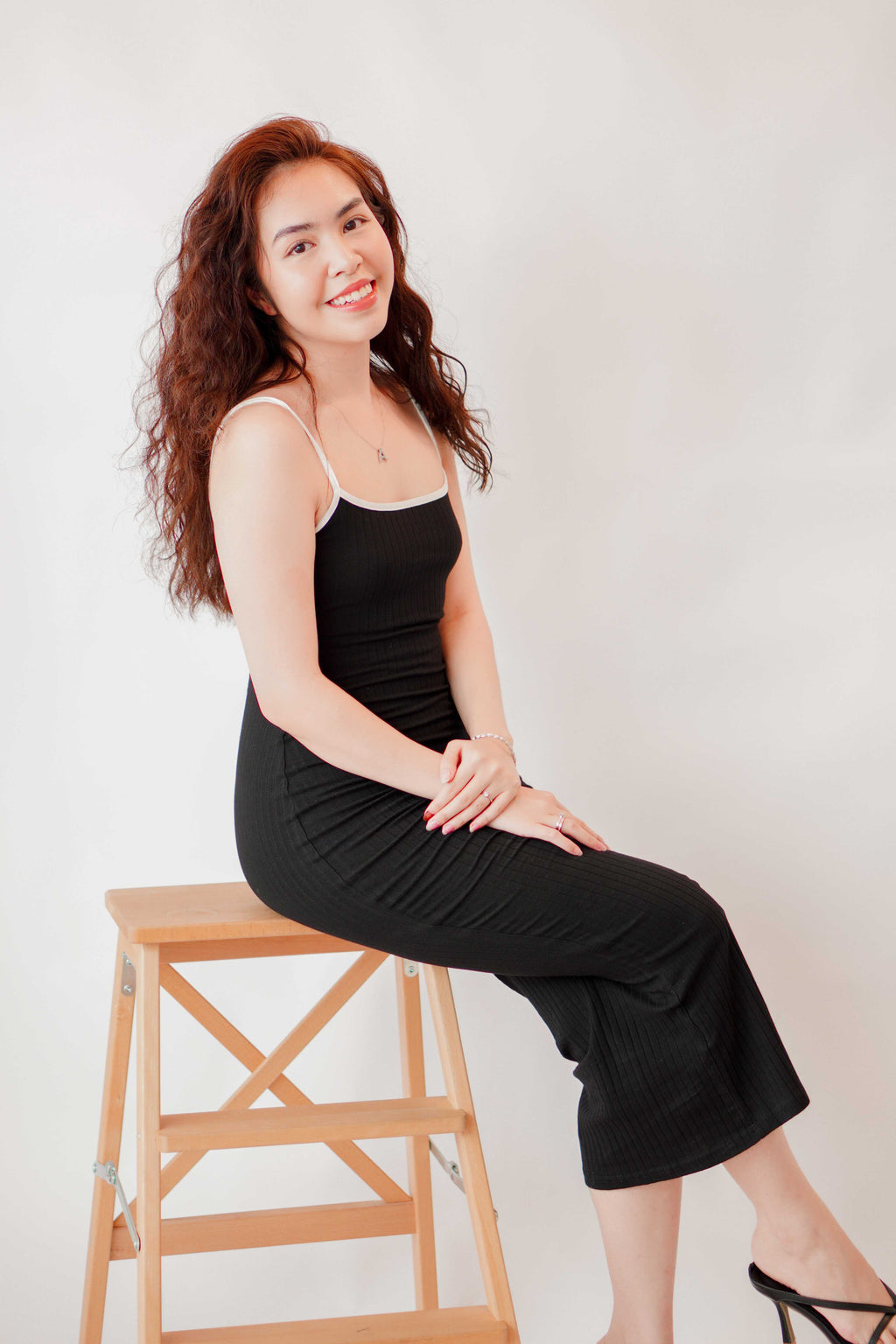 Zulu Cami Maxi Bodycon Dress in Black