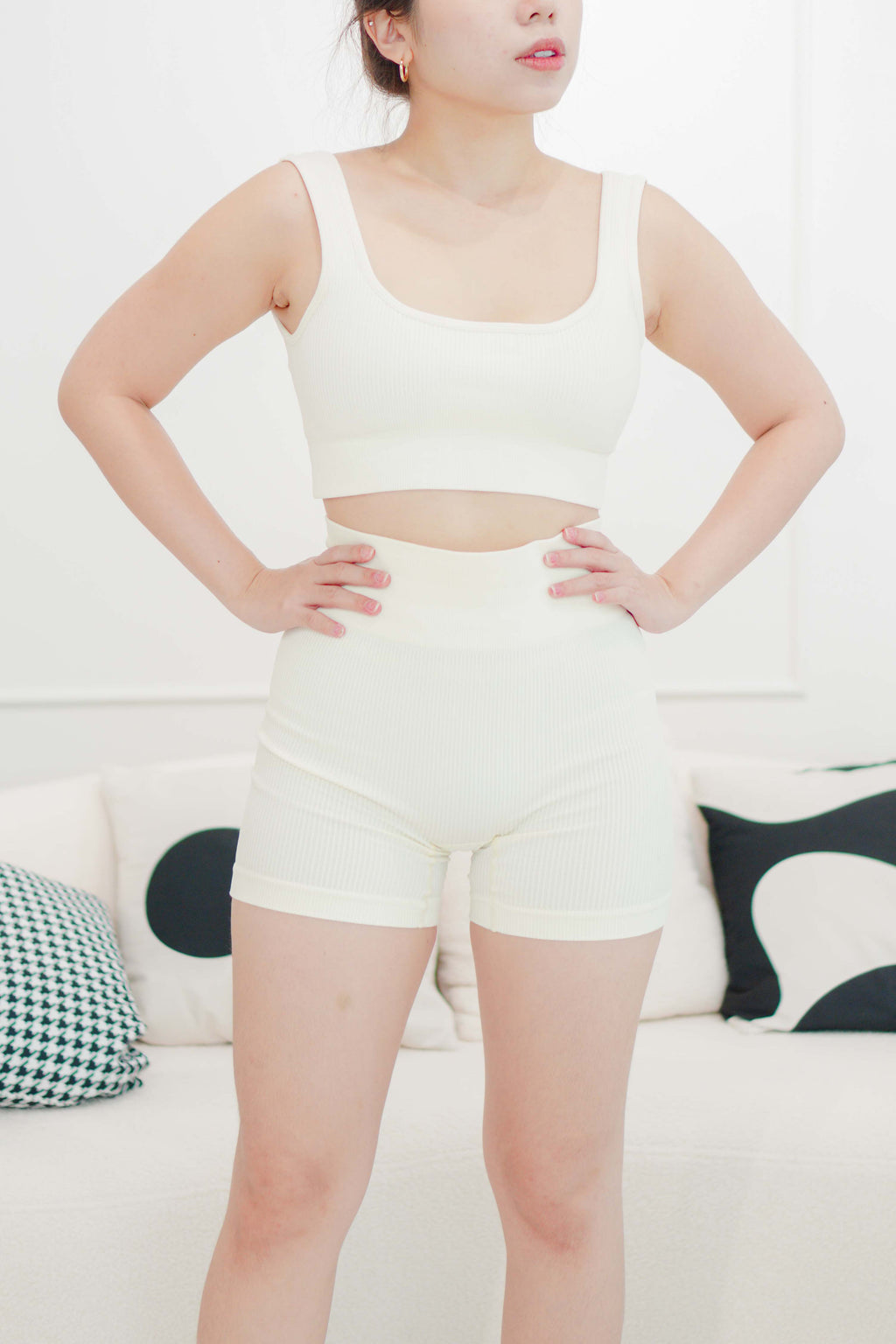 The Flow Sports 2 Piece Set in Cream