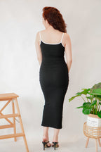 Zulu Cami Maxi Bodycon Dress in Black