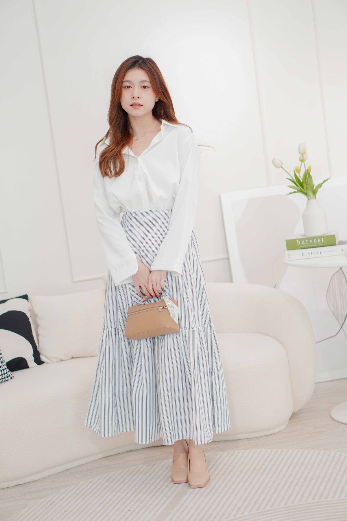 (BACKORDER) Joris Collar Button Down Top in White