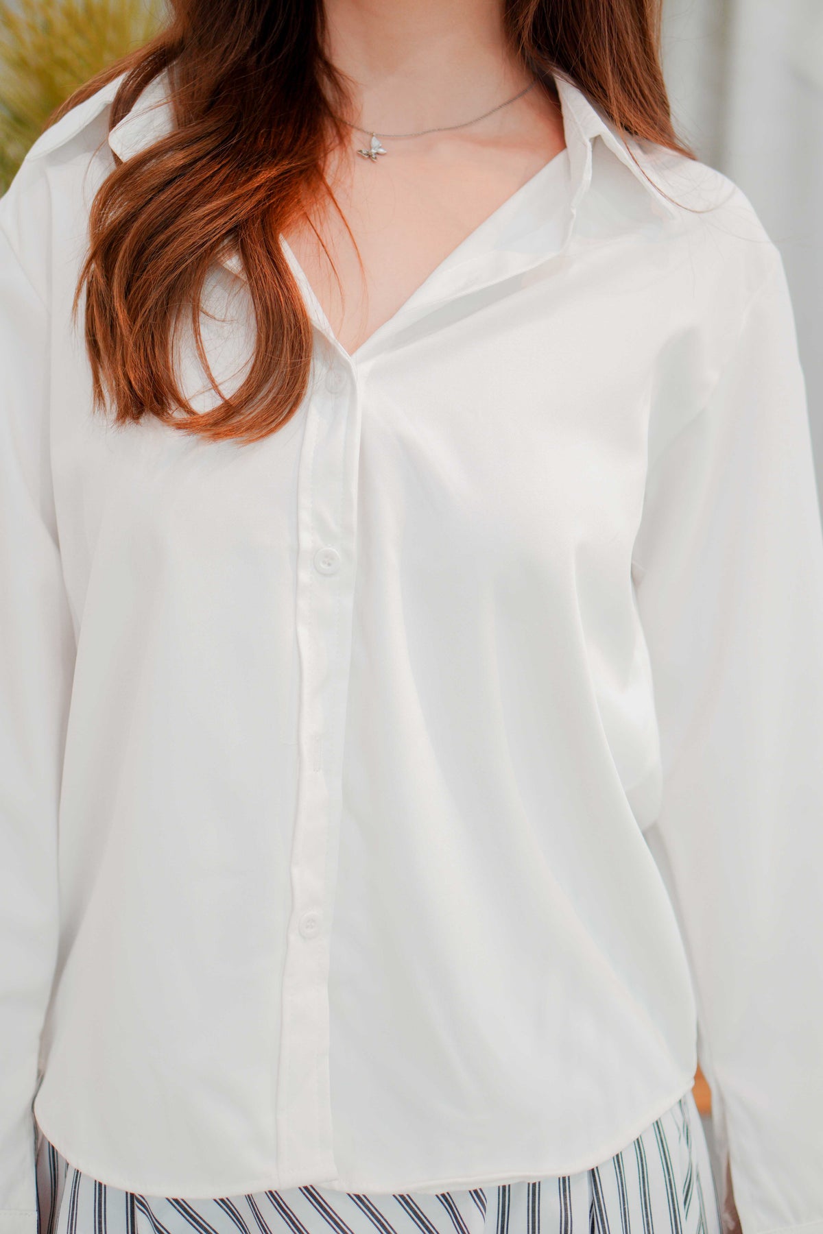 (BACKORDER) Joris Collar Button Down Top in White