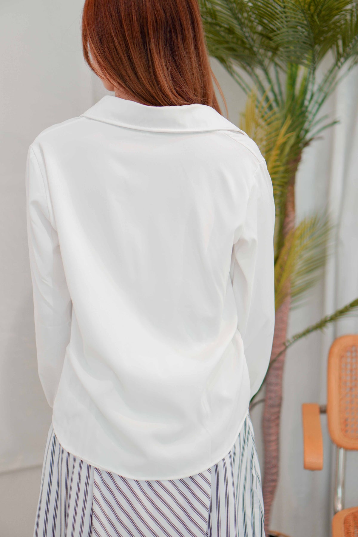 (BACKORDER) Joris Collar Button Down Top in White
