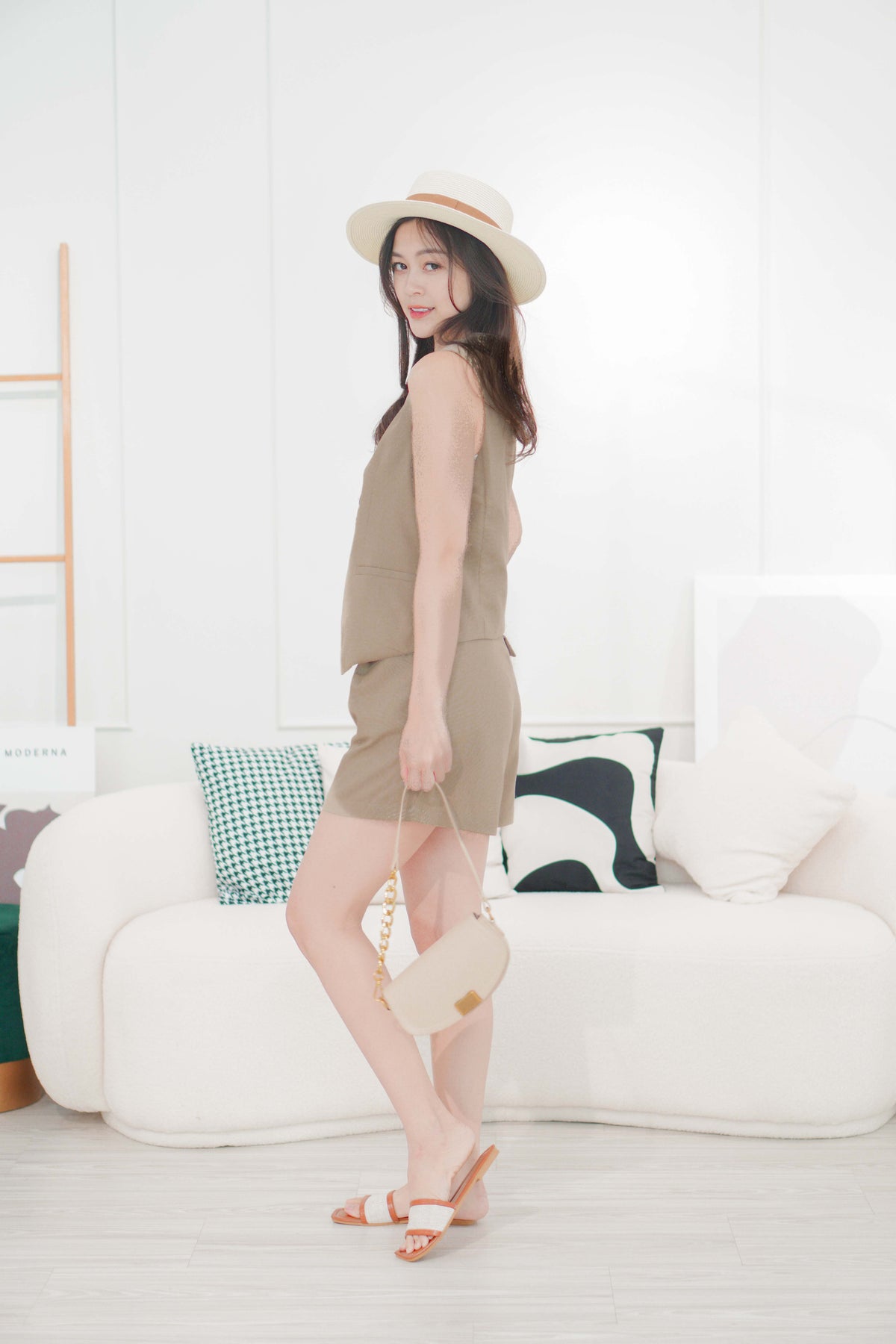 Morroco Vacay Linen Vest Set