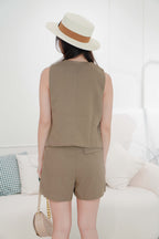 Morroco Vacay Linen Vest Set
