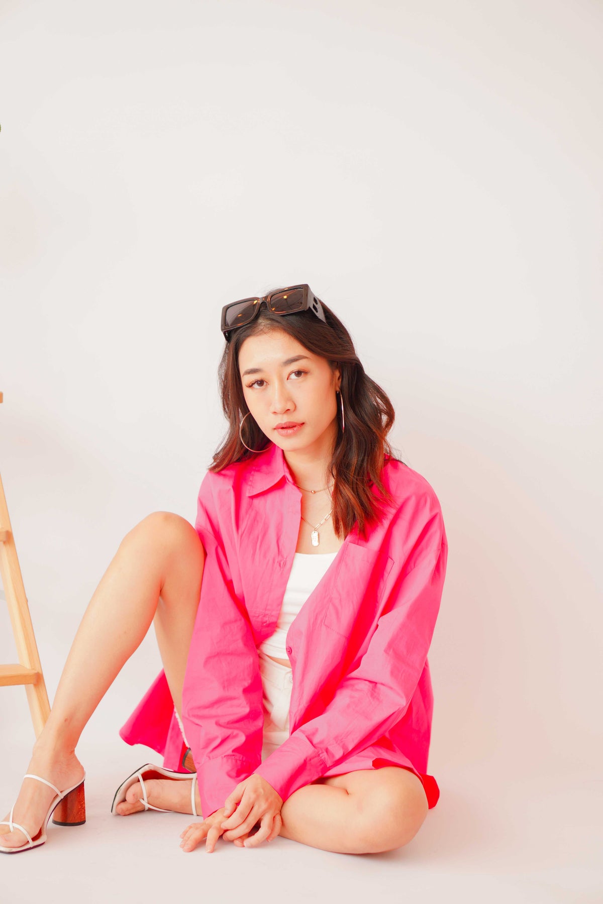(BACKORDER) Capri Button Down Top in Pink