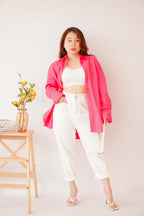 (BACKORDER) Capri Button Down Top in Pink