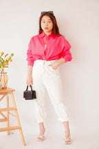 (BACKORDER) Capri Button Down Top in Pink