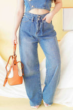 Tobi Straight Cut Jeans in Blue