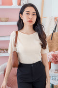 Over Dreamer Knit Top in Beige