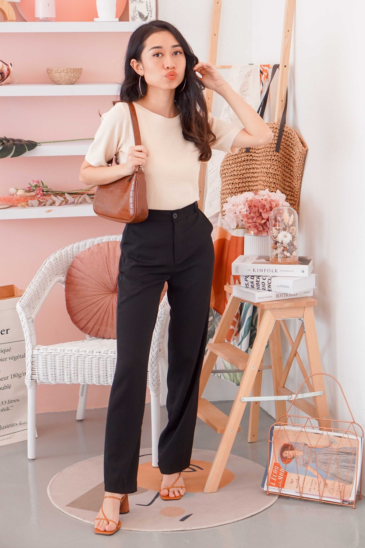Over Dreamer Knit Top in Beige