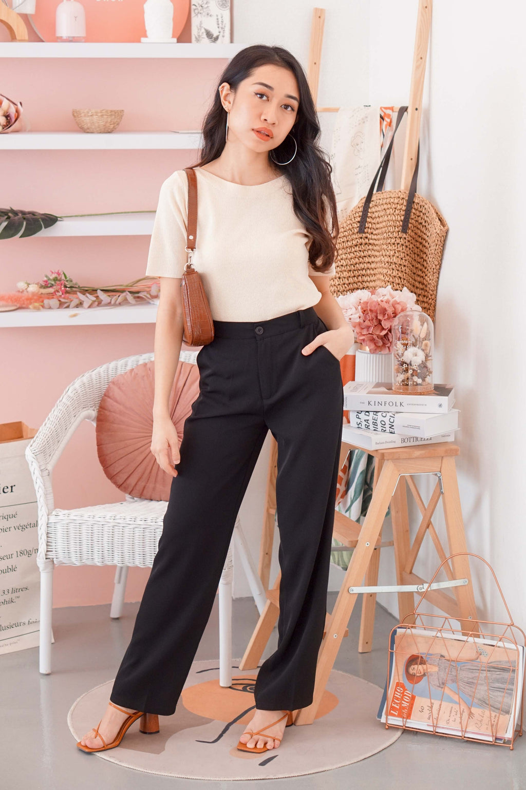 Over Dreamer Knit Top in Beige