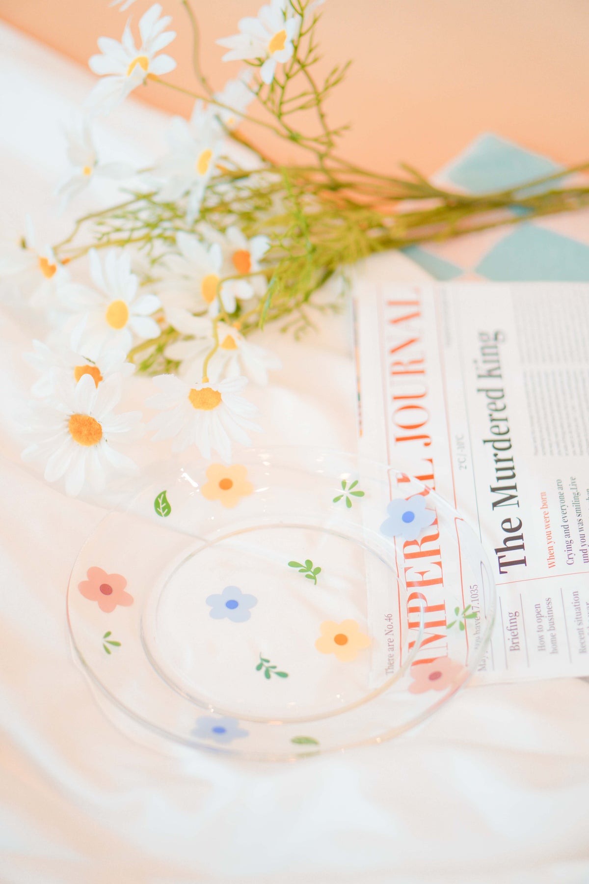 Transparent Floral Plate