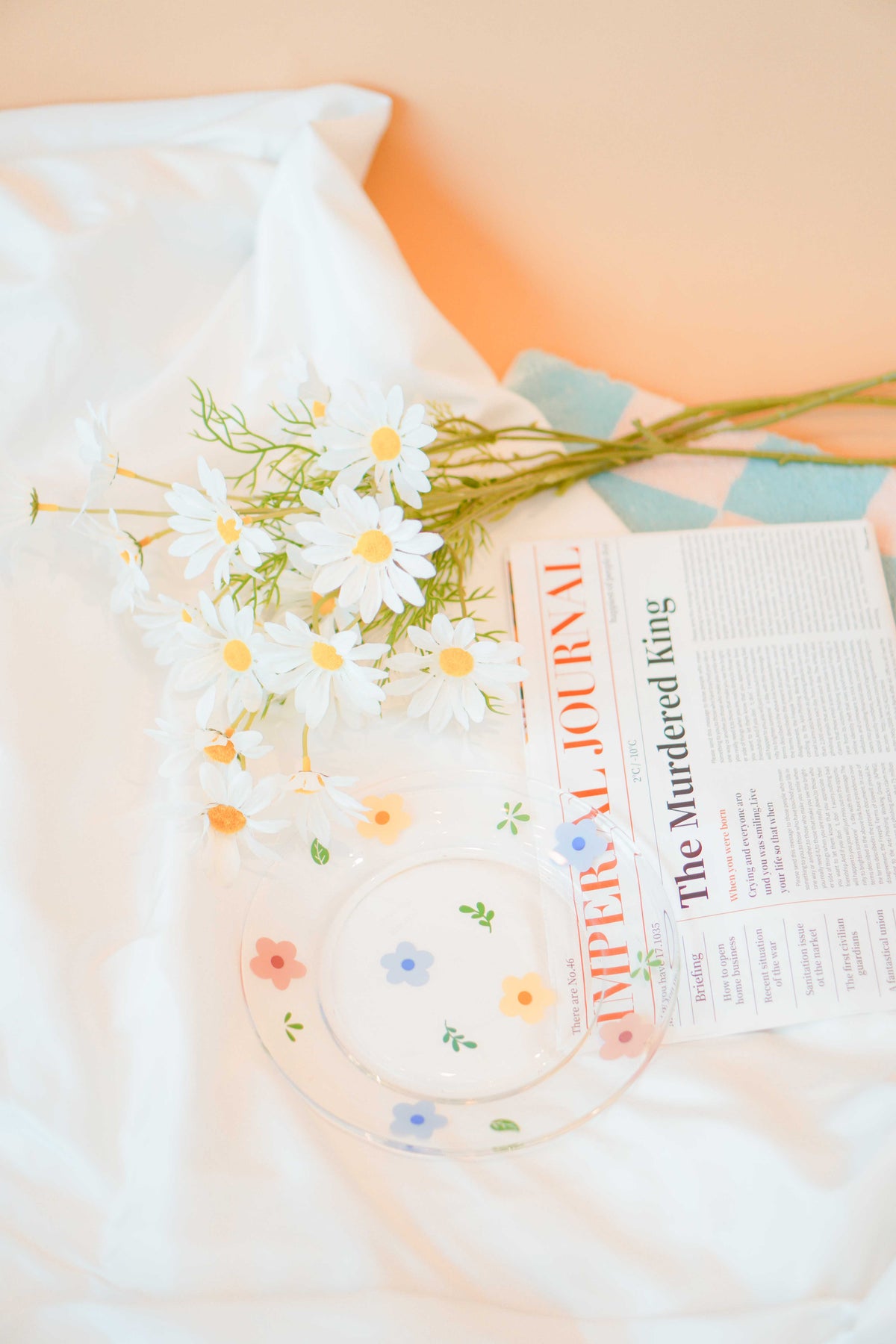 Transparent Floral Plate