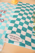 Gibberish Checkered Rug in Green