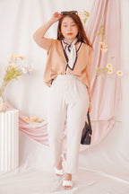 Mel Cropped Pants in Beige