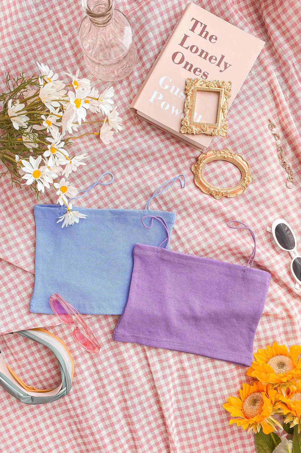 Sugar Rush Ribbed Crop Top in Purple