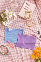Sugar Rush Ribbed Crop Top in Purple
