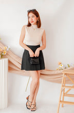 Liza High Neck Basic Top in Beige