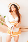 Ami Toga Long Sleeve Top in White
