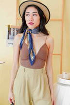 (BACKORDER) Style Envy Padded Camisole Knit Top in Brown