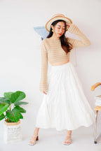 Days Like Sunday Layered Skirt in White