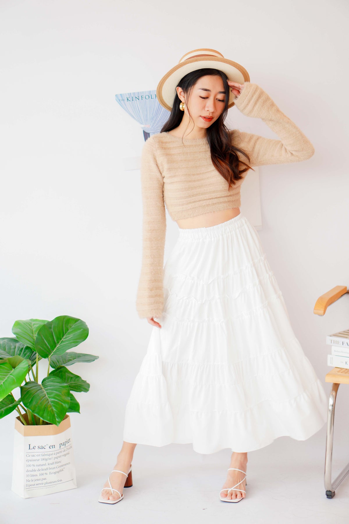 Days Like Sunday Layered Skirt in White