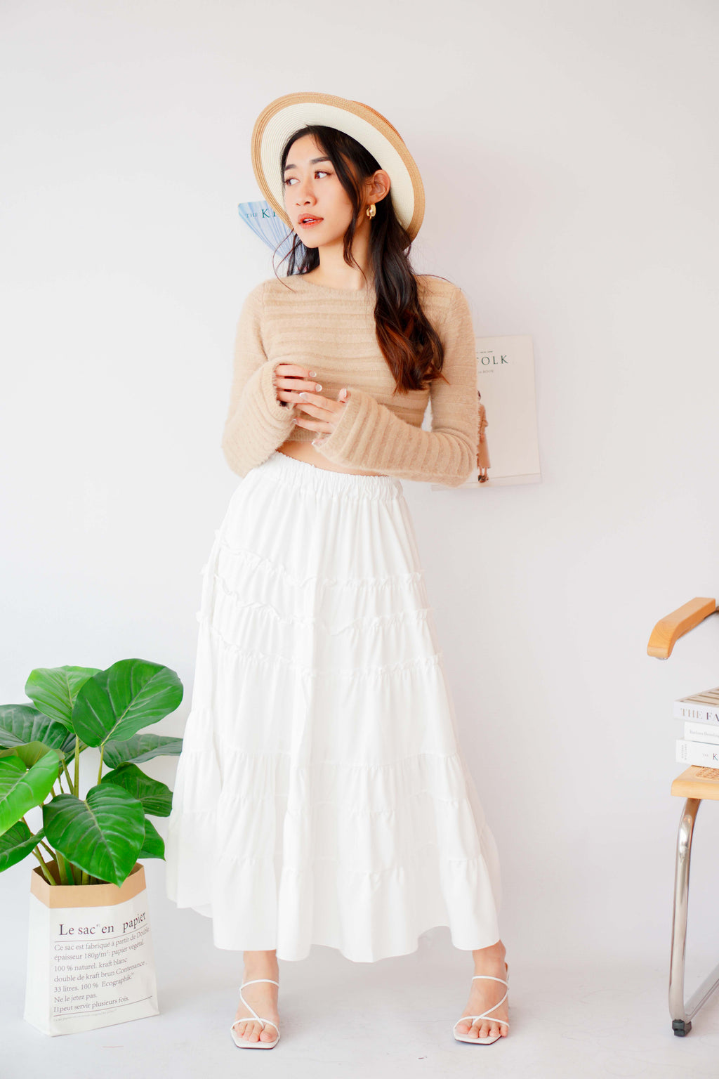 Days Like Sunday Layered Skirt in White