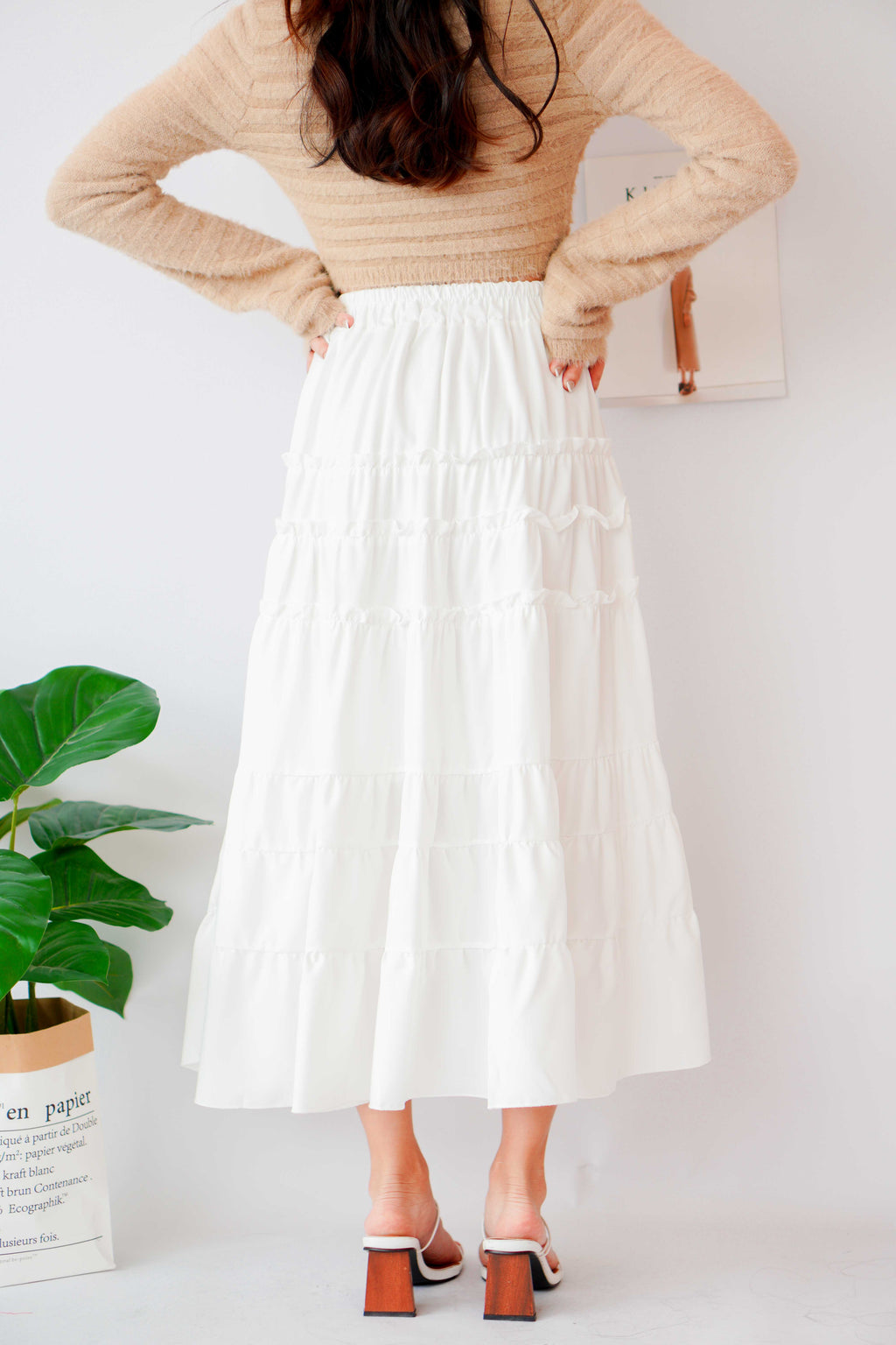 Days Like Sunday Layered Skirt in White