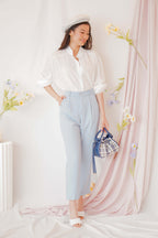 Mel Cropped Pants in Blue