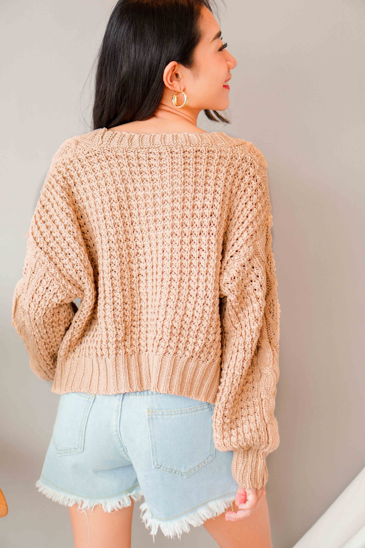(BACKORDER) Cloud Muse Knit Cardigan in Khaki