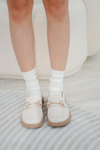 Long Ankle Socks in Cream
