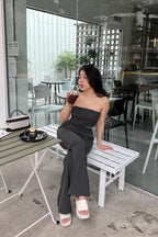 [+10cm] The Staple Pants by Bash in Dust Grey