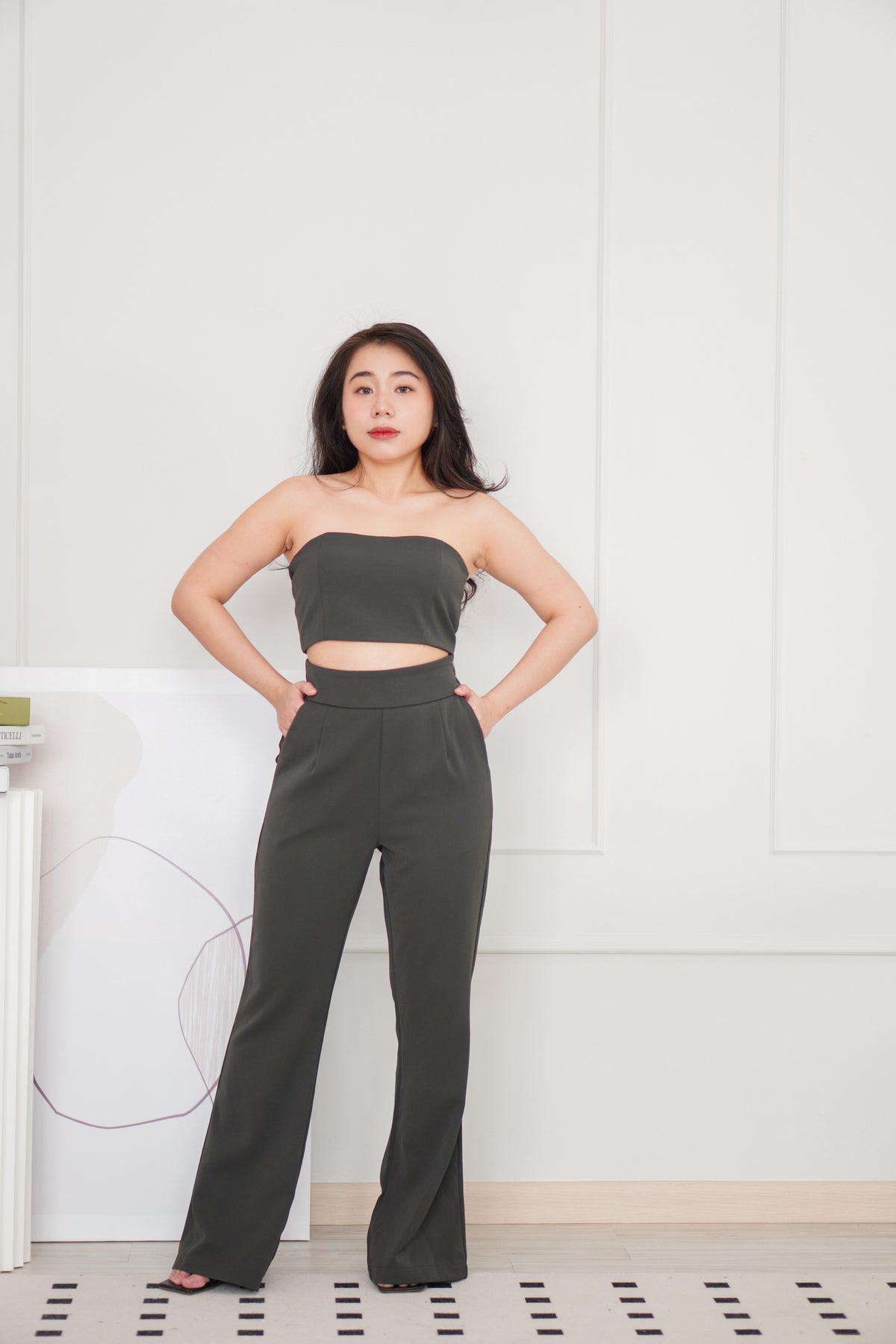 [+10cm] The Staple Pants by Bash in Dust Grey