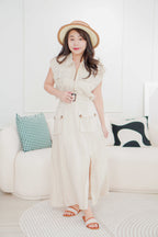 Gina Linen 2 Piece Set in Beige