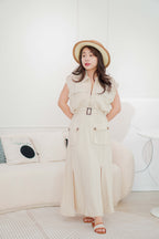 Gina Linen 2 Piece Set in Beige