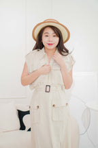 Gina Linen 2 Piece Set in Beige