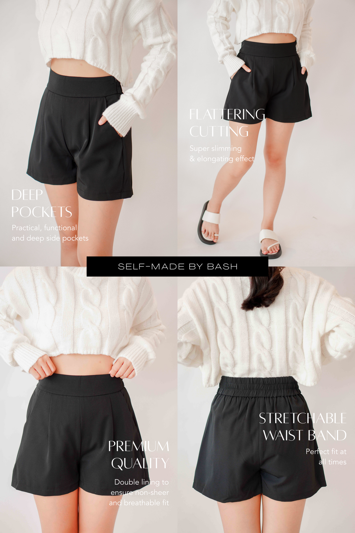 Everyday Shorts by Bash in Black