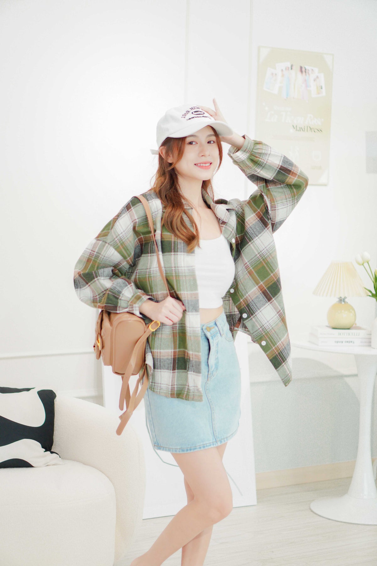 Charles Flannel Checkered Shirt in Green