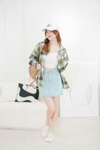 Charles Flannel Checkered Shirt in Green