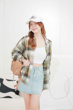 Charles Flannel Checkered Shirt in Green