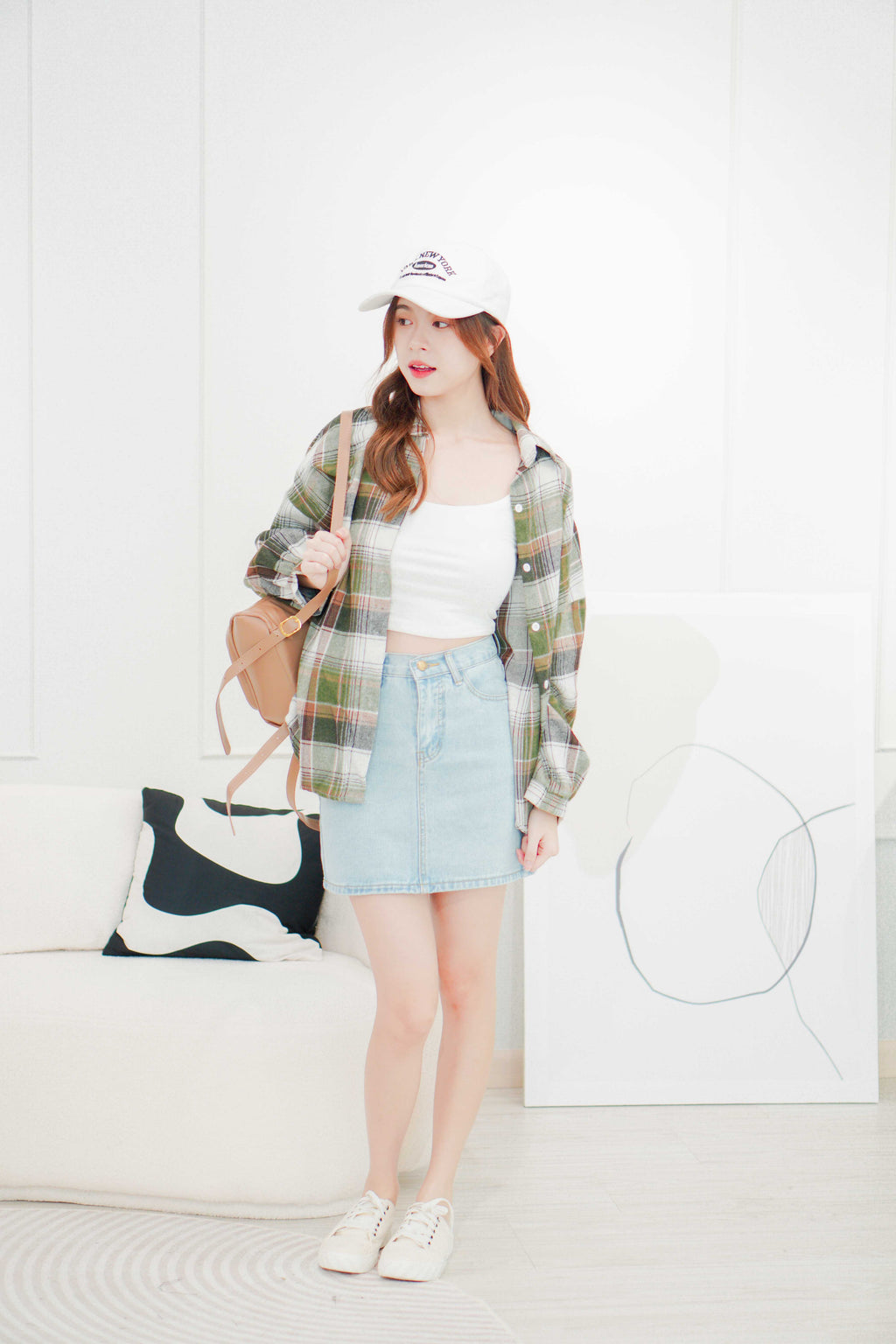 Charles Flannel Checkered Shirt in Green