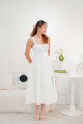 Chantelle Corset Maxi A-Line Dress in White